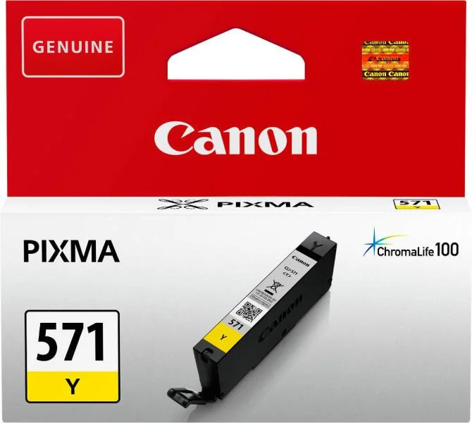 Cartus cerneala Canon CLI-571Y, yellow, capacitate 7ml, pentru Canon Pixma MG6850/MG6851, Canon Pixma MG5750/MG5751, Canon Pixma MG7750/MG7751/MG7752.