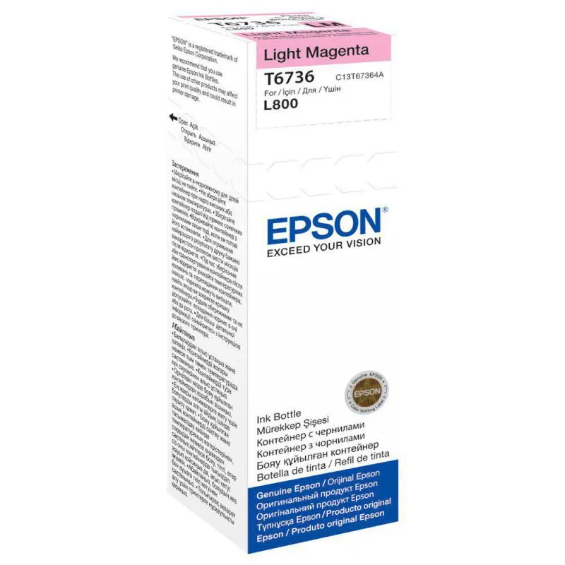 Cartus cerneala Epson T6736, light magenta, capacitate 70ml, pentru Epson L800 Epson