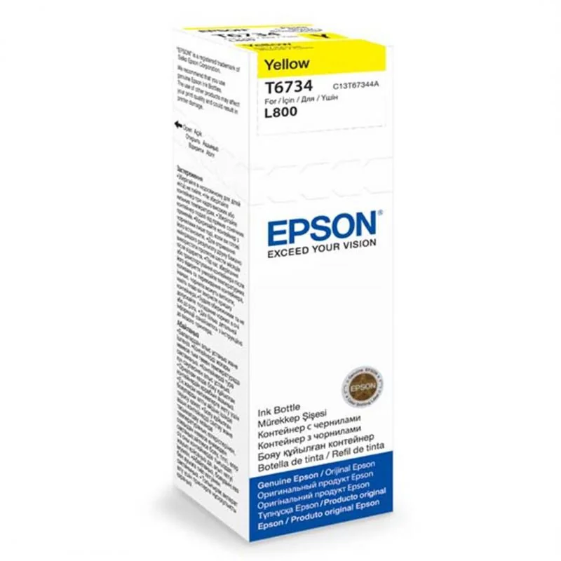 Cartus cerneala Epson T6734, yellow, capacitate 70ml, pentru Epson L800 Epson