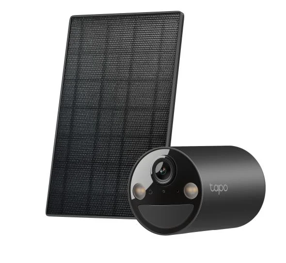 Solar-Powered Security Camera Kit 1 × Tapo C411, 1 × Tapo A201 SPEC:1080p (1920*1080), 2.4 GHz, Solar panel (5.2V, 2.5W) FEATURE: Non-Stop Power, Flexible Solar Installation, Smart Detection and Notifications (motion, people), Color Night Vision, Sound