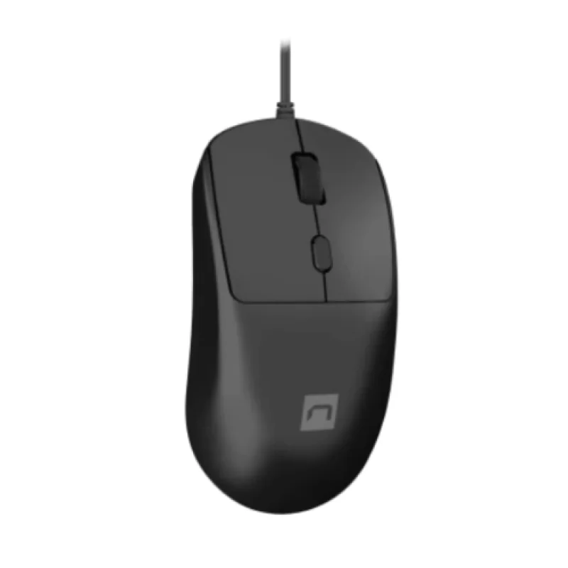 Mouse cu fir NATEC HAWK 2, rezolutie maxima 2400DPI, 4 butoane, lungime cablu 180 cm, negru Natec