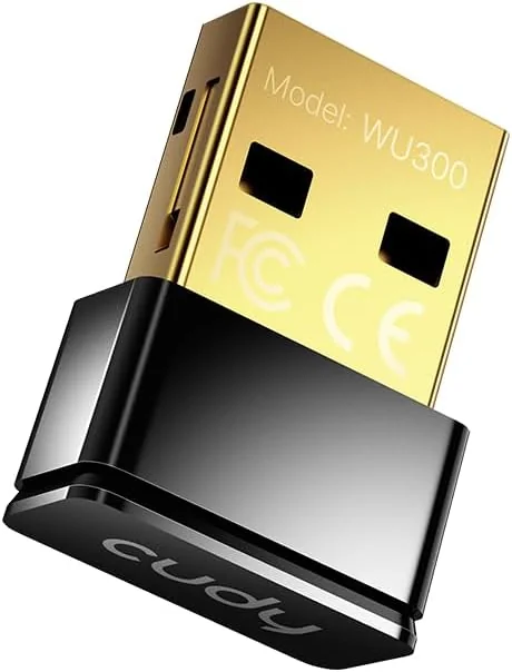 Cudy AX300 Wi-Fi 6 Nano USB Adapter, 286 Mbps Mini Dongle, Plug & Play, USB 2.0, Soft AP Hotspot Mode, Windows 7/10/11, 2.4GHz Only, Ultra Compact 20 × 15 × 8 mm