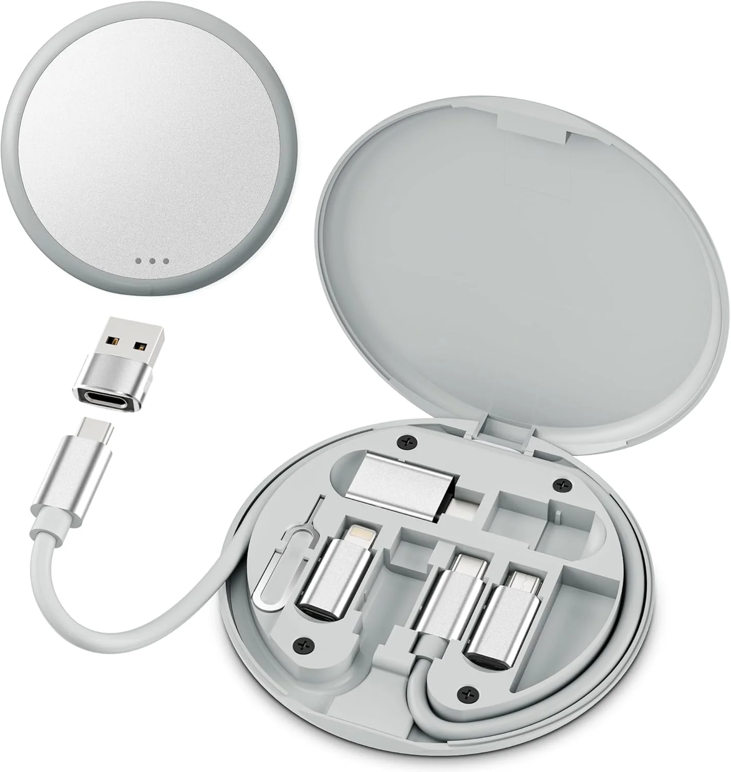 PRELUNGITOR SPACER, Schuko x 3, conectare prin Schuko (T),Type-C x1, USB x 1, 3.1A, cablu 1.8m, 16 A, max. 3500W, protectie copii, Intrerupator, Gri.