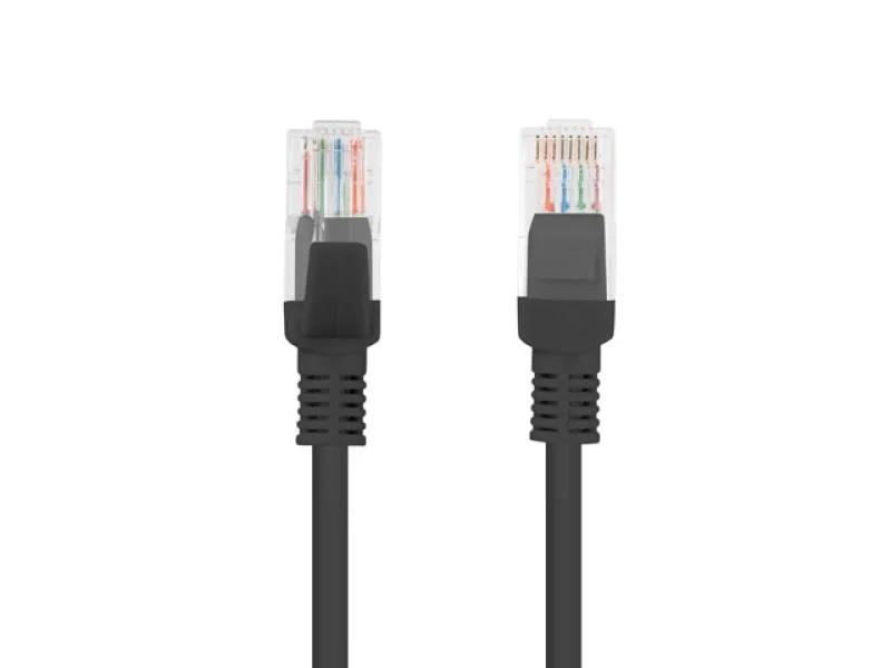 Patch cord Cat.5e UTP 20 m negru, Fluke Passed Lanberg