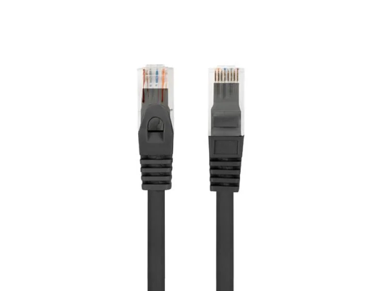 Patch cord Cat.6 UTP LSZH Cu 3 m negru, Fluke Passed Lanberg