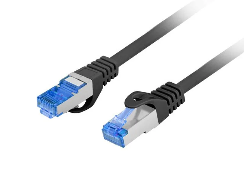 Patch cord Cat.6A S/FTP LSZH CCA 5 m negru, Fluke Passed Lanberg