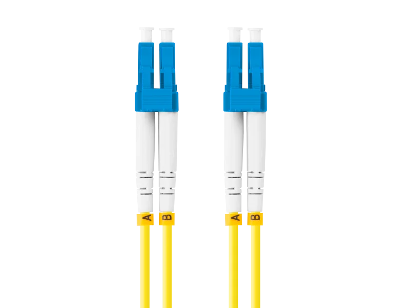 Patch cord fibră SM LC/UPC-LC/UPC duplex 3 m LSZH G657A1 3,0 mm galben Lanberg
