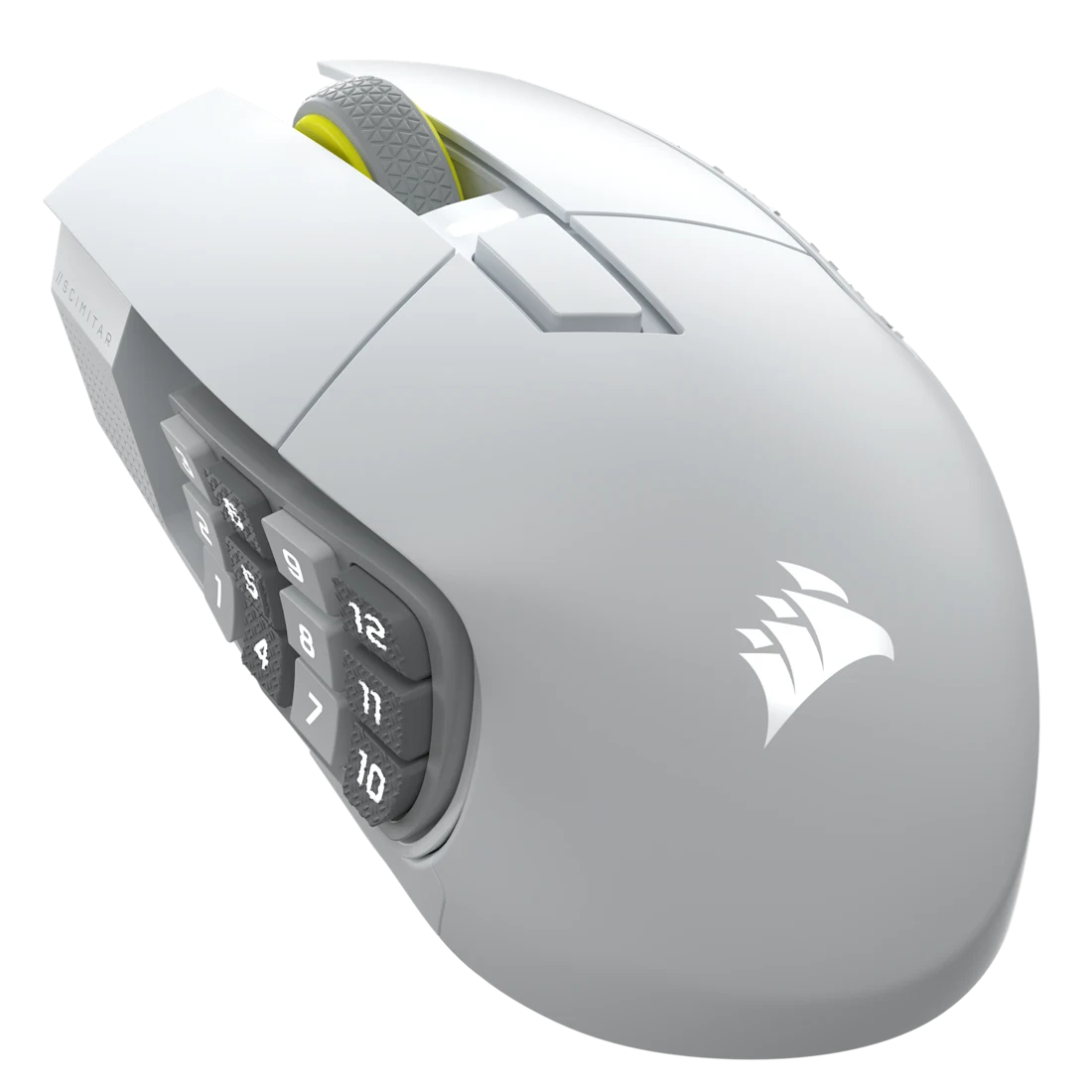 Mouse Gaming CORSAIR SCIMITAR ELITE WIRELESS SE, White, 33000 DPI, Optical, (CH-9314011-WW)