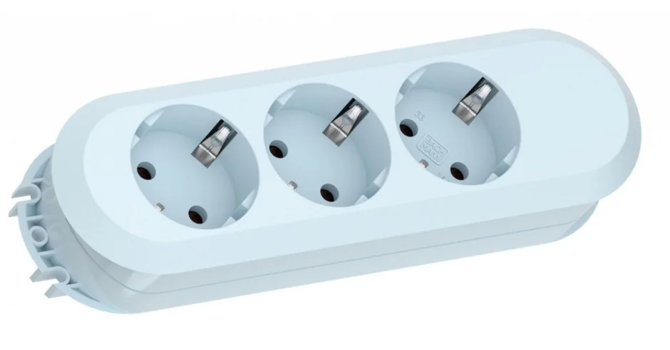 Prelungitor Bachmann SMART 3xCEE7/3, fara intrerupator, lungime cablu 3m, H05VV-F 3G1.5 negru, nedemontabil