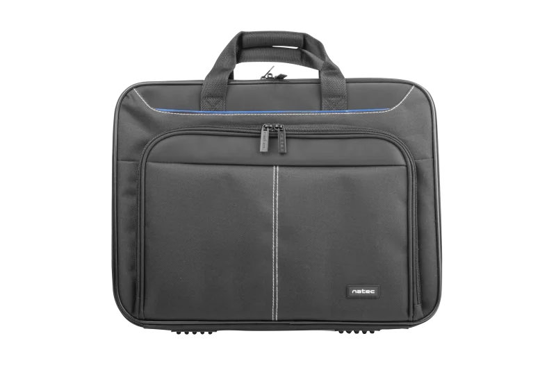 Geanta laptop Natec Doberman, compatibilitate dimensiune laptop 17.3", 2 compartimente, material Polyester 600D, negru