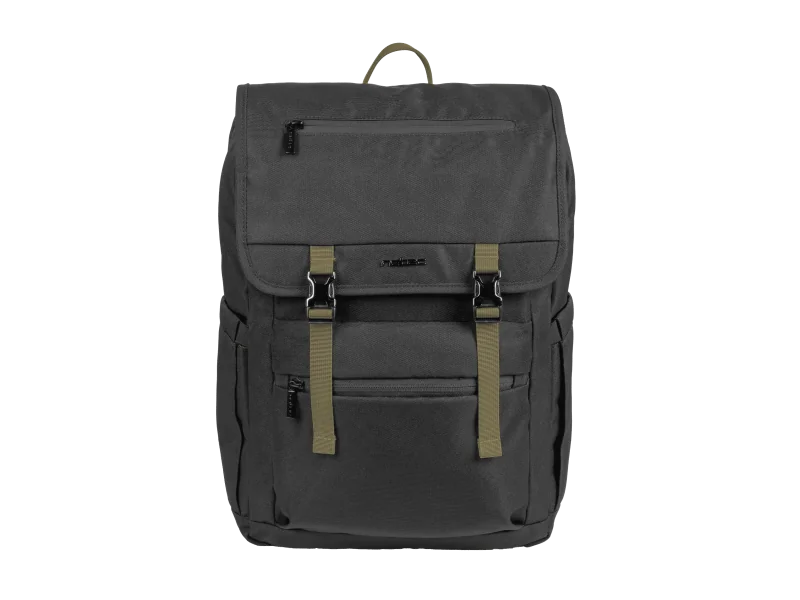 Rucsac laptop Natec Niala Hunter, compatibilitate dimensiune laptop 15.6", 4 compartimente, capacitate 18L, material 100% recycled p olyester, negru/verde Natec