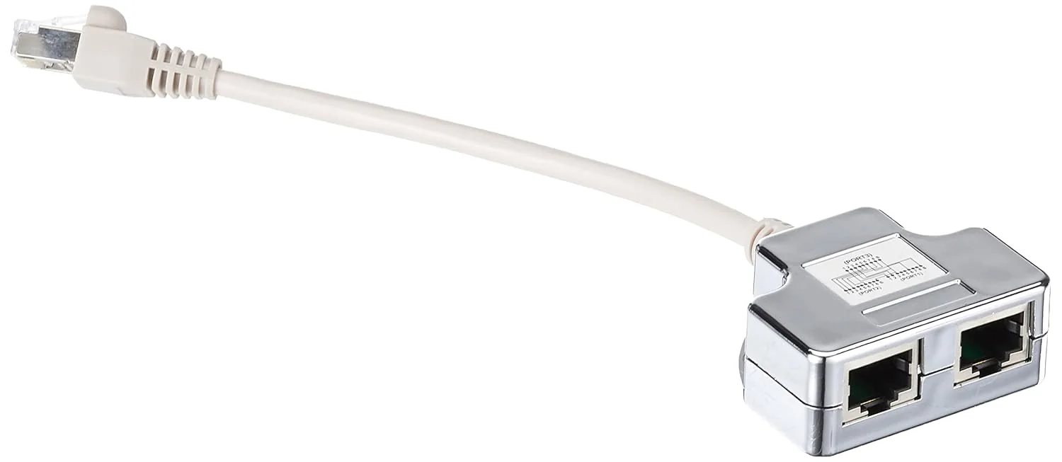 DIGITUS T-Adaptor RJ45 CAT5e 19cm 1xRJ45 M to 2xRJ45 F bulk