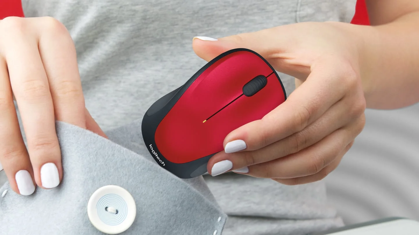M235 Mouse right-handed optical wireless 2.4 GHz USB wireless receiver grey Logitech