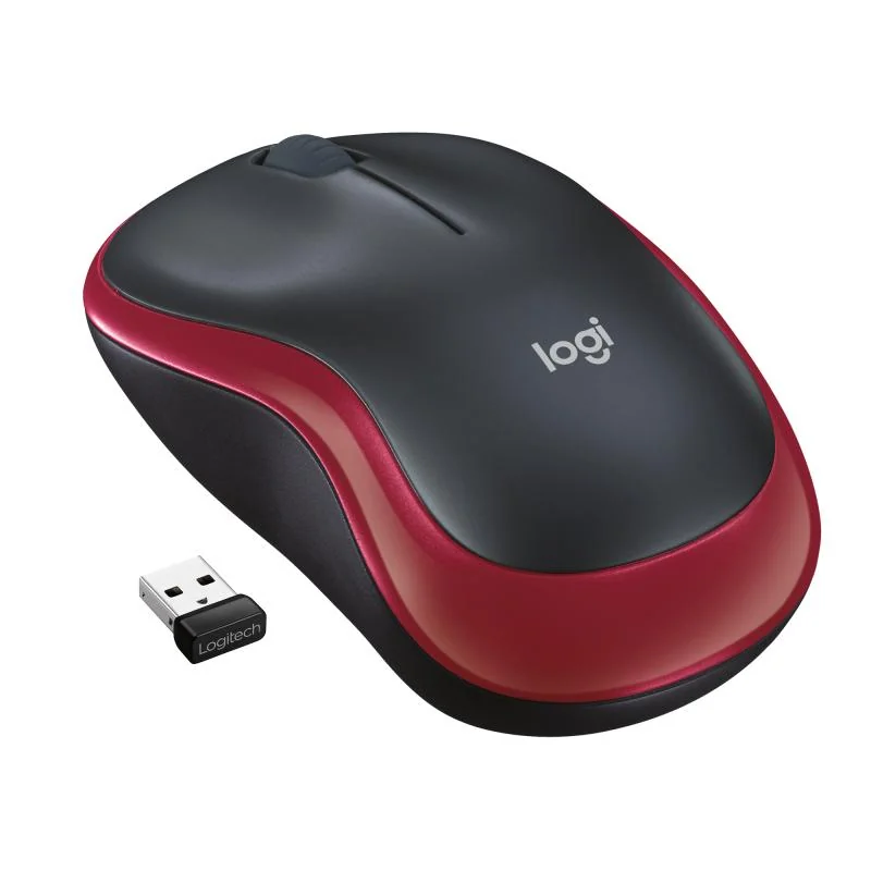 M185 Mouse optical wireless 2.4 GHz USB wireless receiver red Logitech
