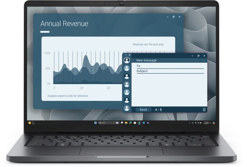 Laptop Business DELL Pro 14, cu procesor AMD Ryzen 3 210, 14'' IPS, 8 GB DDR5, 512 GB SSD, AMD Radeon 740M, Windows 11 Pro