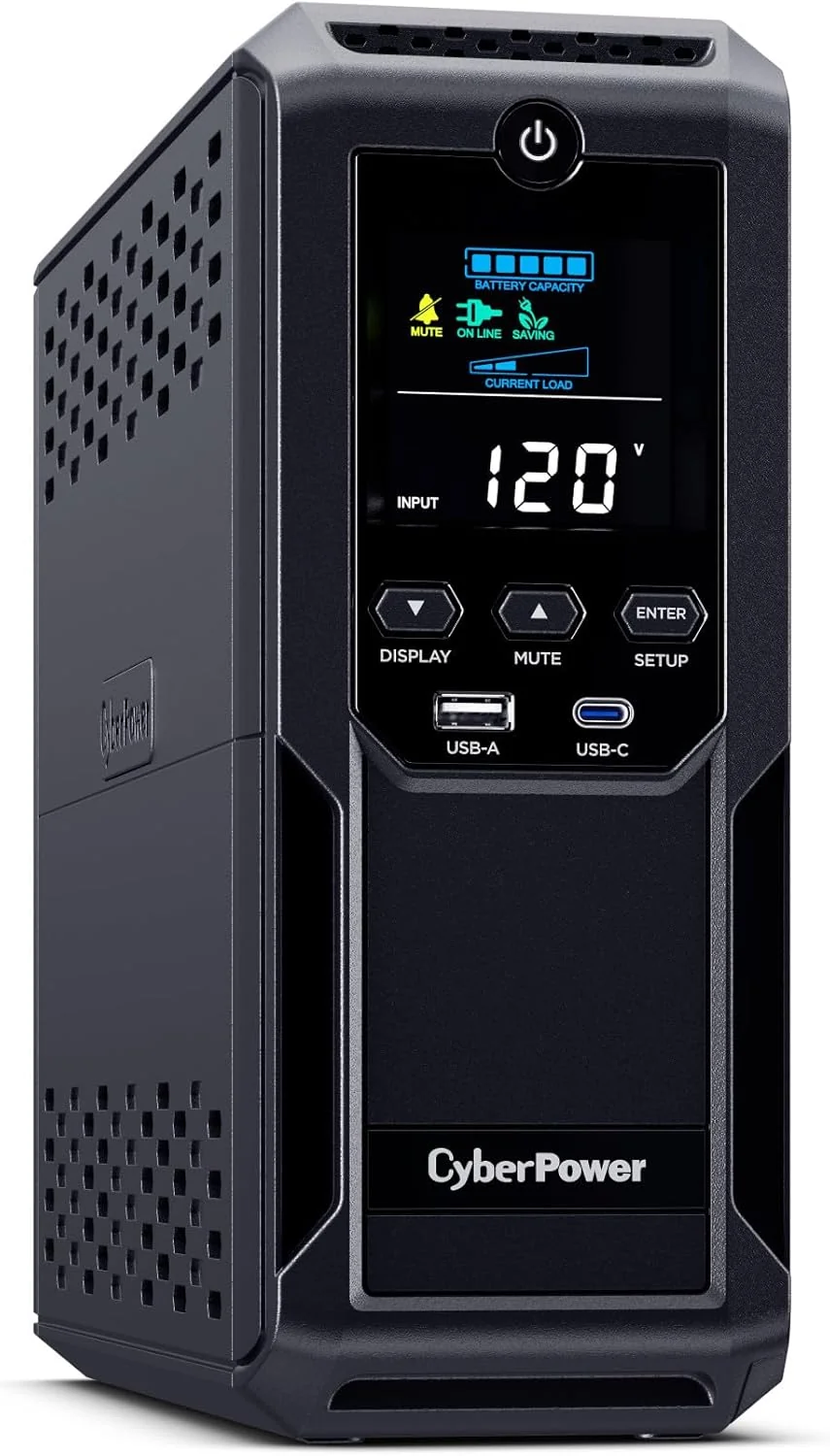 GEMBIRD UPS with AVR Intelligent surge-overload- and short-circuit protection Audible and visual alarms LCD status display