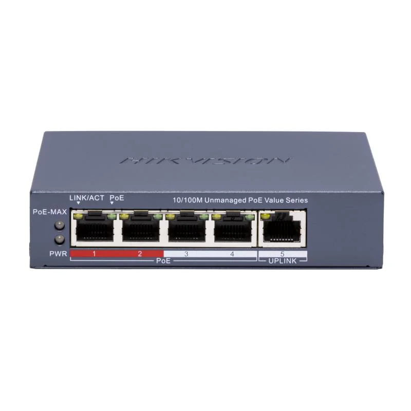 Switch POE 4 porturi Hikvision DS-3E0105P-E/M(C) Hikvision