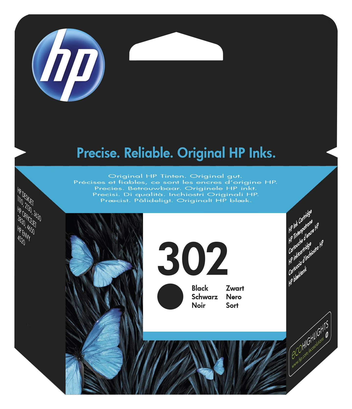 F6U66AEUUS Cerneala HP 302 negru HP