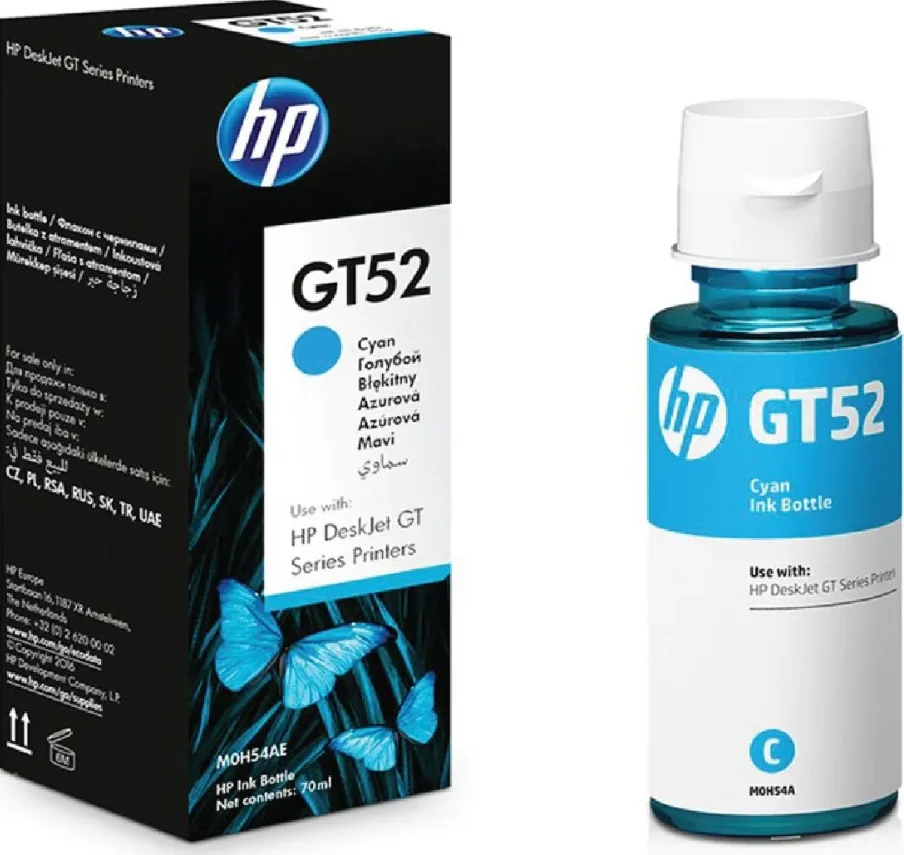 GT52 Original Ink Bottle Cyan HP