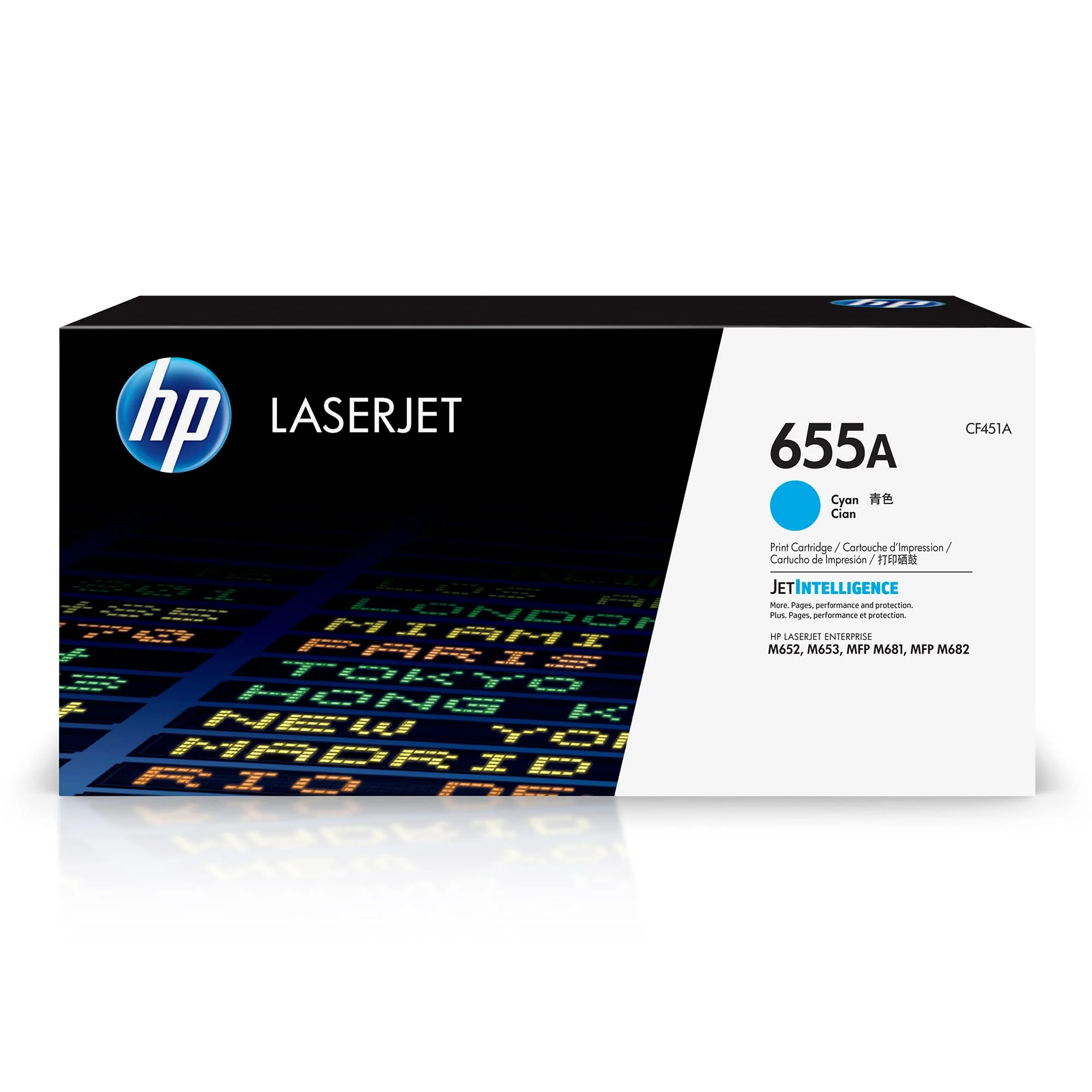HP 655A Original LaserJet Toner Cartridge Cyan