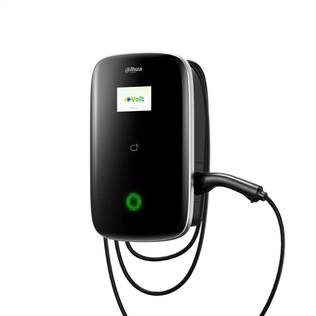 EV Charger D-Volt PRO 22kW, 3P, 3x32A max, 5M Cable, IP66/IK10, 4.3-inch LCD display, Plug&Play/RFID/APP, Built-in MID-certified Meter. Dahua