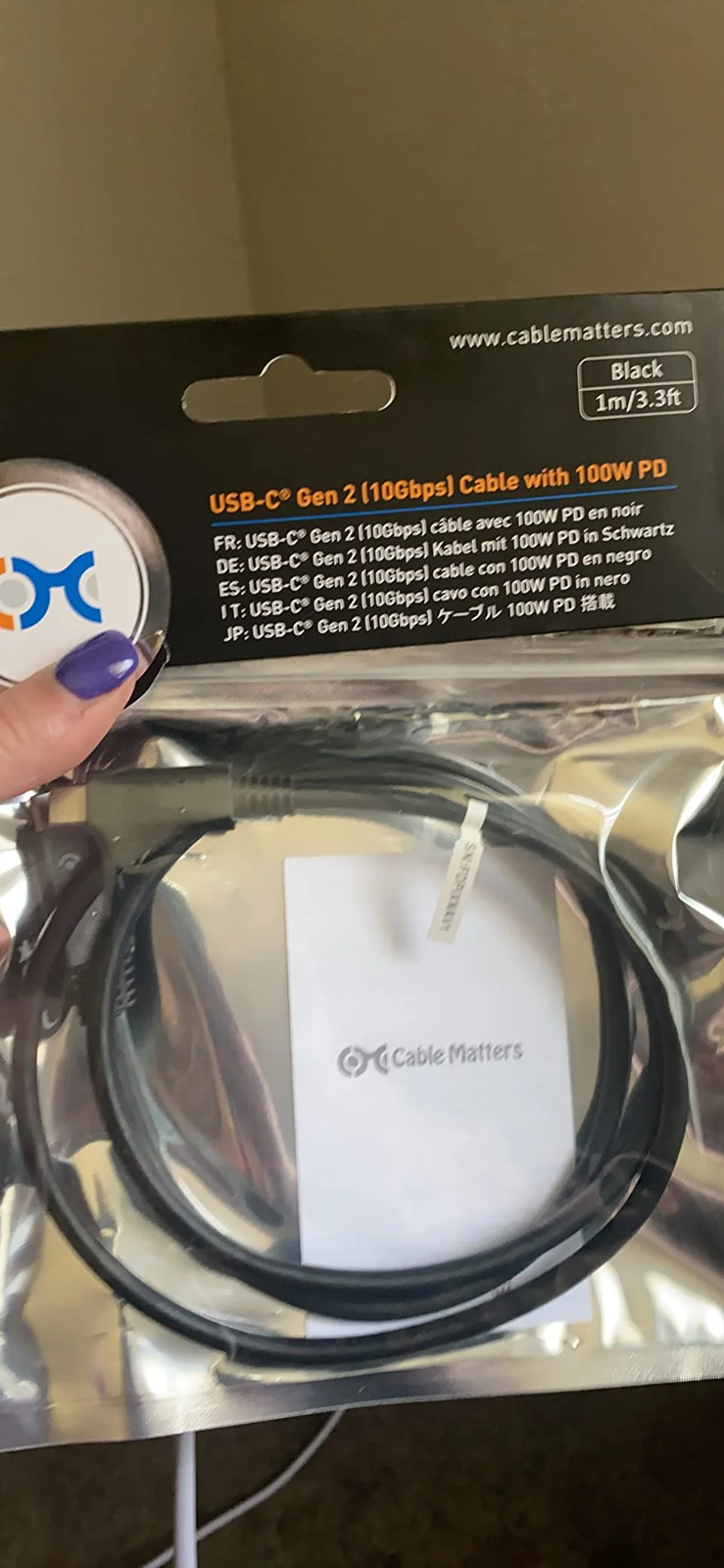 LENOVO USB-C to USB-C Cable 1m