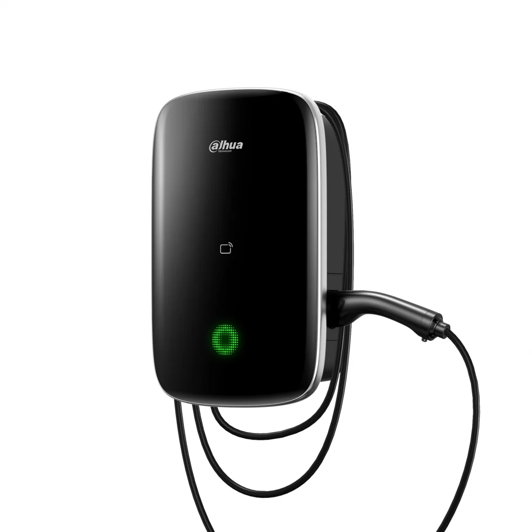 EV Charger D-Volt AIR 7kW, 1P, 32A max, 5M Cable, IP66/IK10, Plug&Play/RFID/APP, Supports Dynamic Load Balancing and solar charging. Dahua