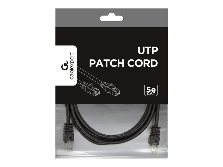 PP12-3M/BK patchcord RJ45 cat.5e UTP 3m black Gembird