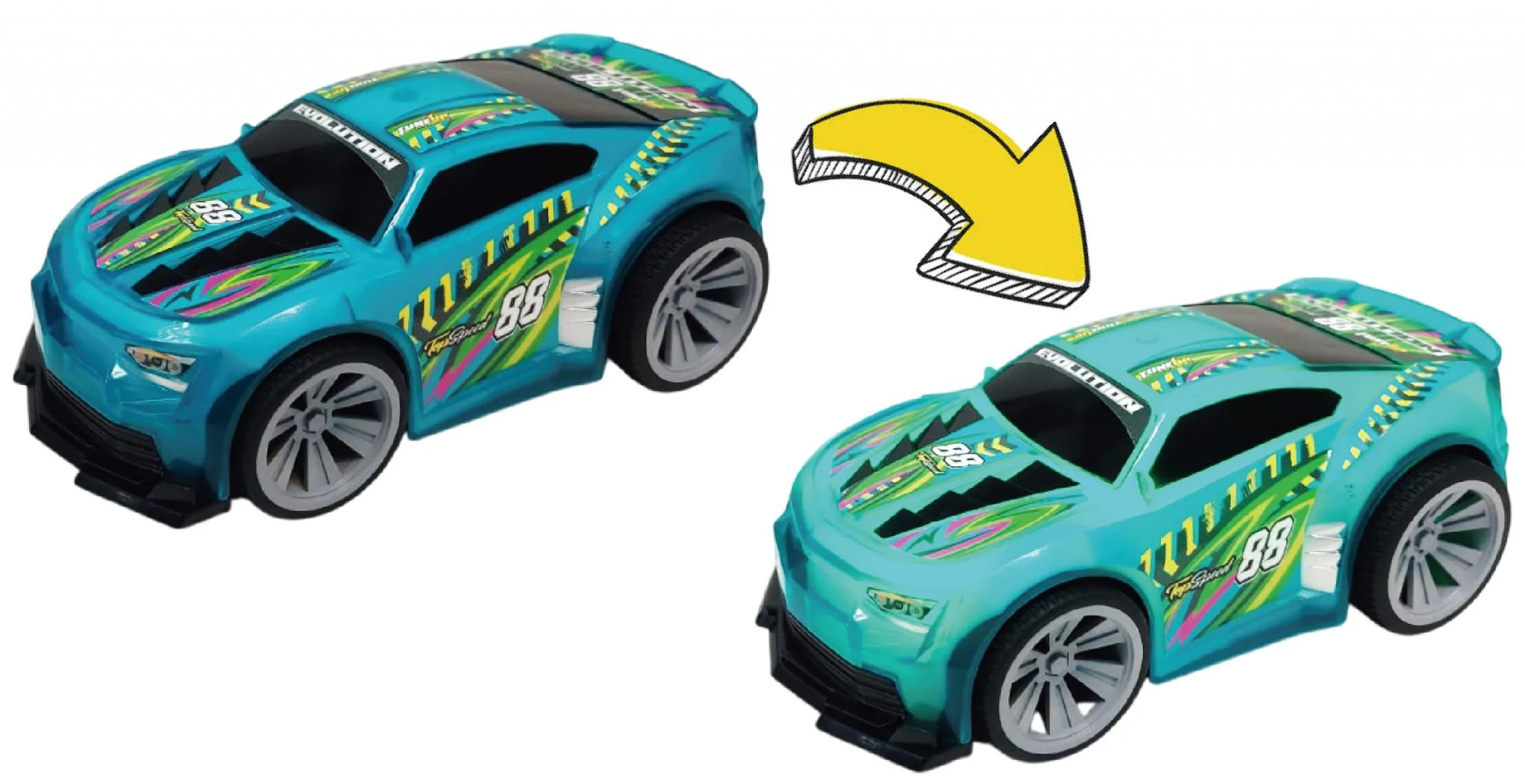 MASINUTA CU LUMINI, SUNETE SI SISTEM PULLBACK RACER, SCARA 1/24,VERDE Cevodle