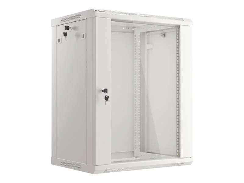 LANBERG WF01-6415-10S wall-mounted rack 19inch demounted flat pack 15U/600x450mm gray