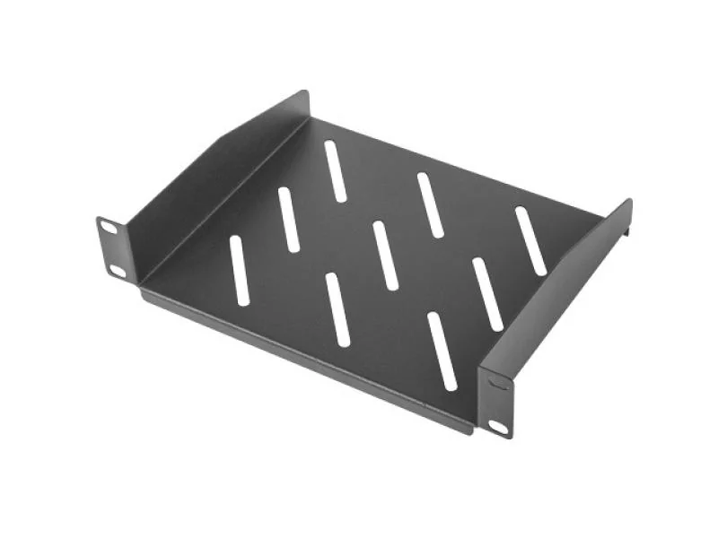 AK-1012-B fixed shelf 10 310mm 1U/254x180mm max load capacity up to 20kg black Lanberg