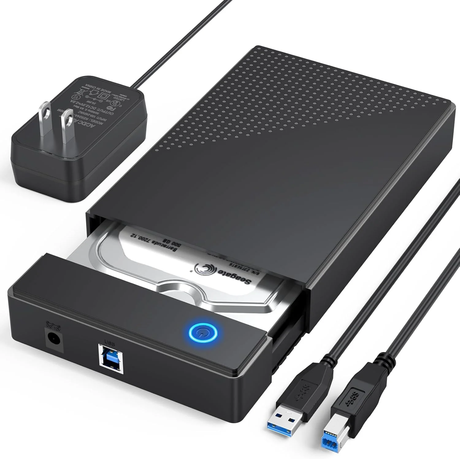 GEMBIRD EE3-U3S-3 HDD external enclosure for 3.5inch SATA - USB 3.0 Aluminium Black