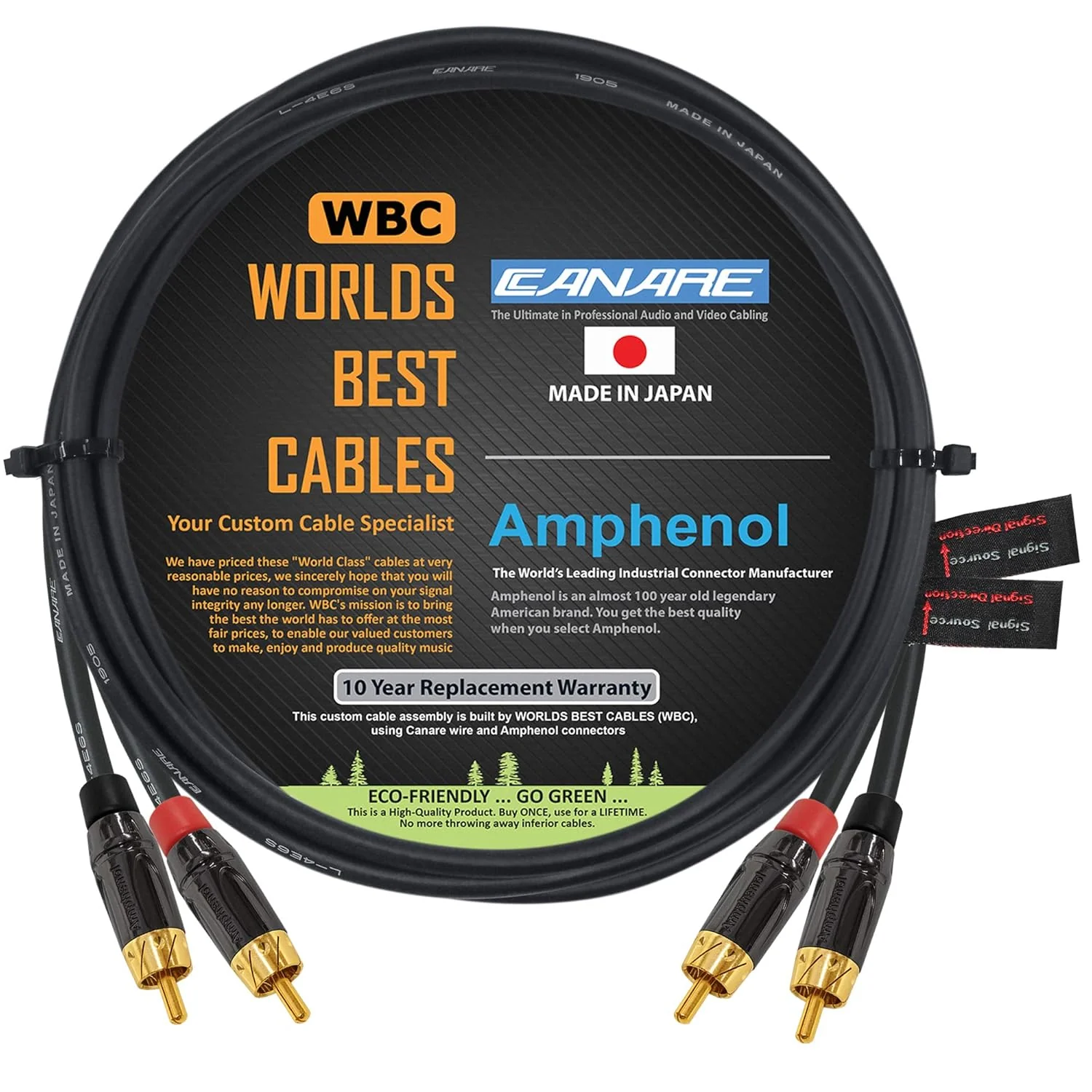 GEMBIRD CCA-2R2R-6 RCA stereo audio cable 1.8m