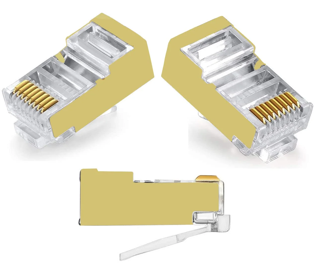 GEMBIRD PLUG5SP/10 Shielded modular plug 30u gold plated 10pcs solid and stranded