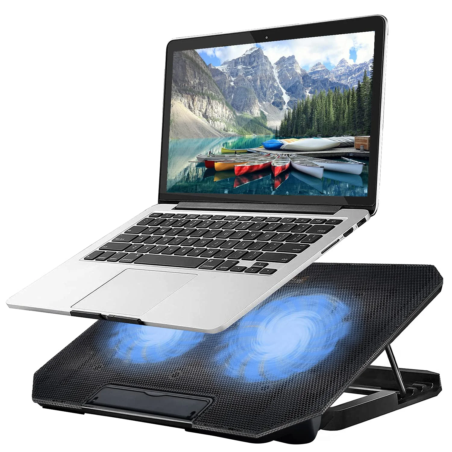 Notebook cooling stand 17 with one fan black Gembird