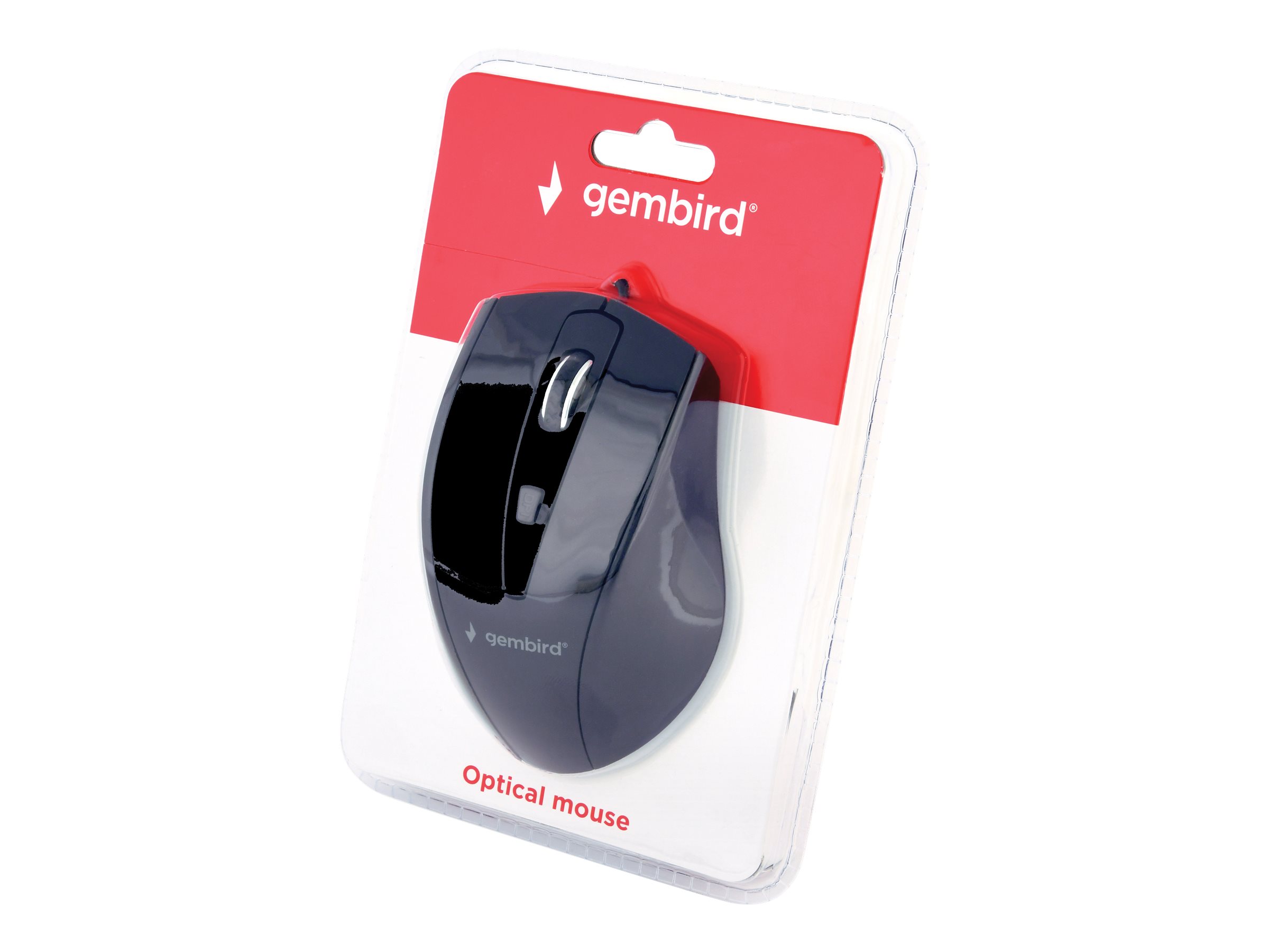 MUS-4B-02 optical mouse MUS-4B-02 1200 DPI USB Black 1.35m cable length Gembird