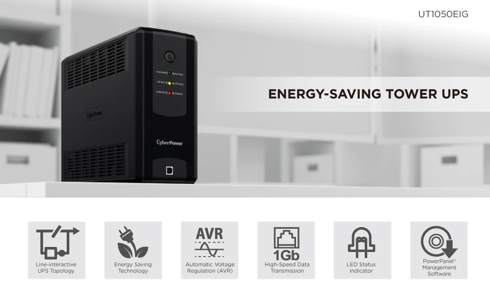 CYBERPOWER UPS UT1050EG 1050VA/630W Schuko Green Power