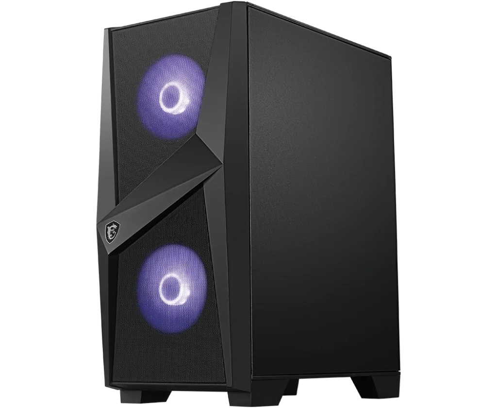 MSI MAG FORGE 100M case 2xUSB 3.0 2x120mm RGB Fan 1x120mm black Fan Tempered Glass