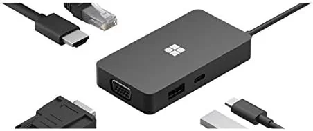 MS Surface USB-C Travel Hub COMM DA/FI/NO/SV Hdwr Black