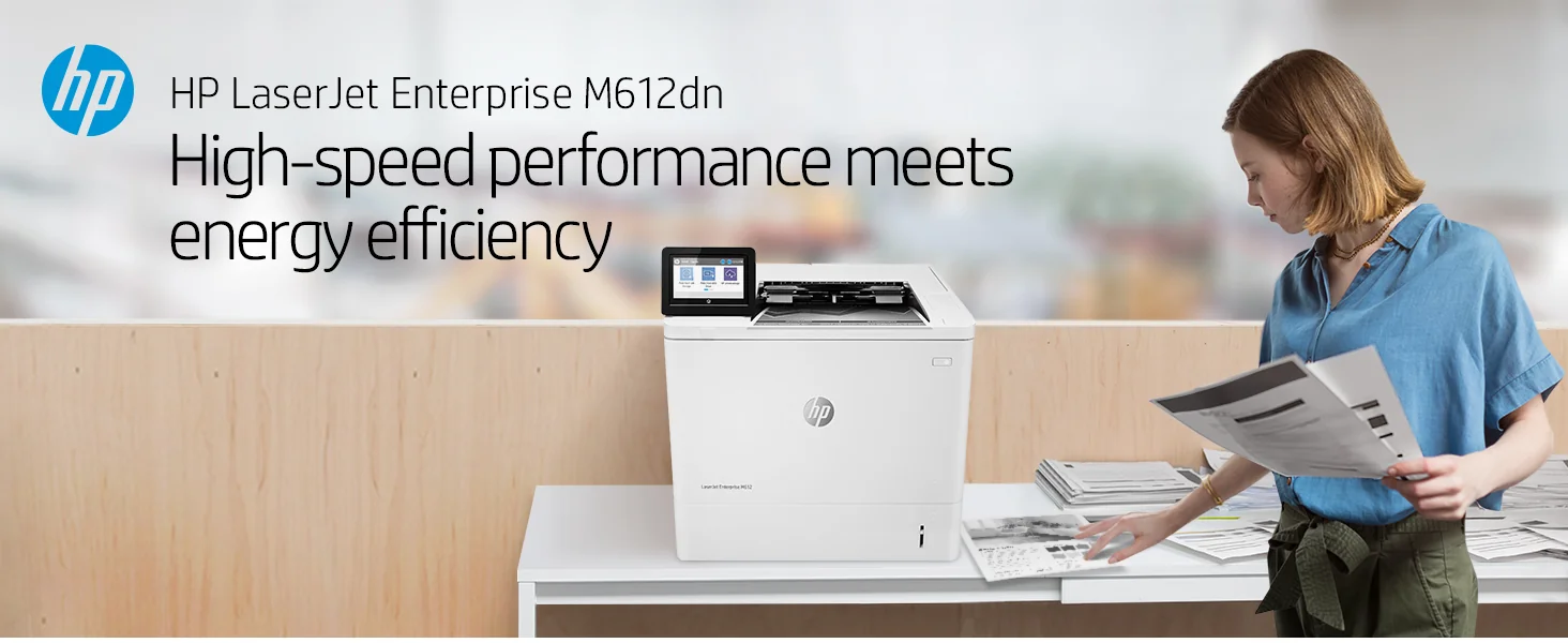LaserJet Enterprise M612dn Printer Mono Duplex laser A4 1200x1200dpi 71ppm 650sheets USB LAN HP