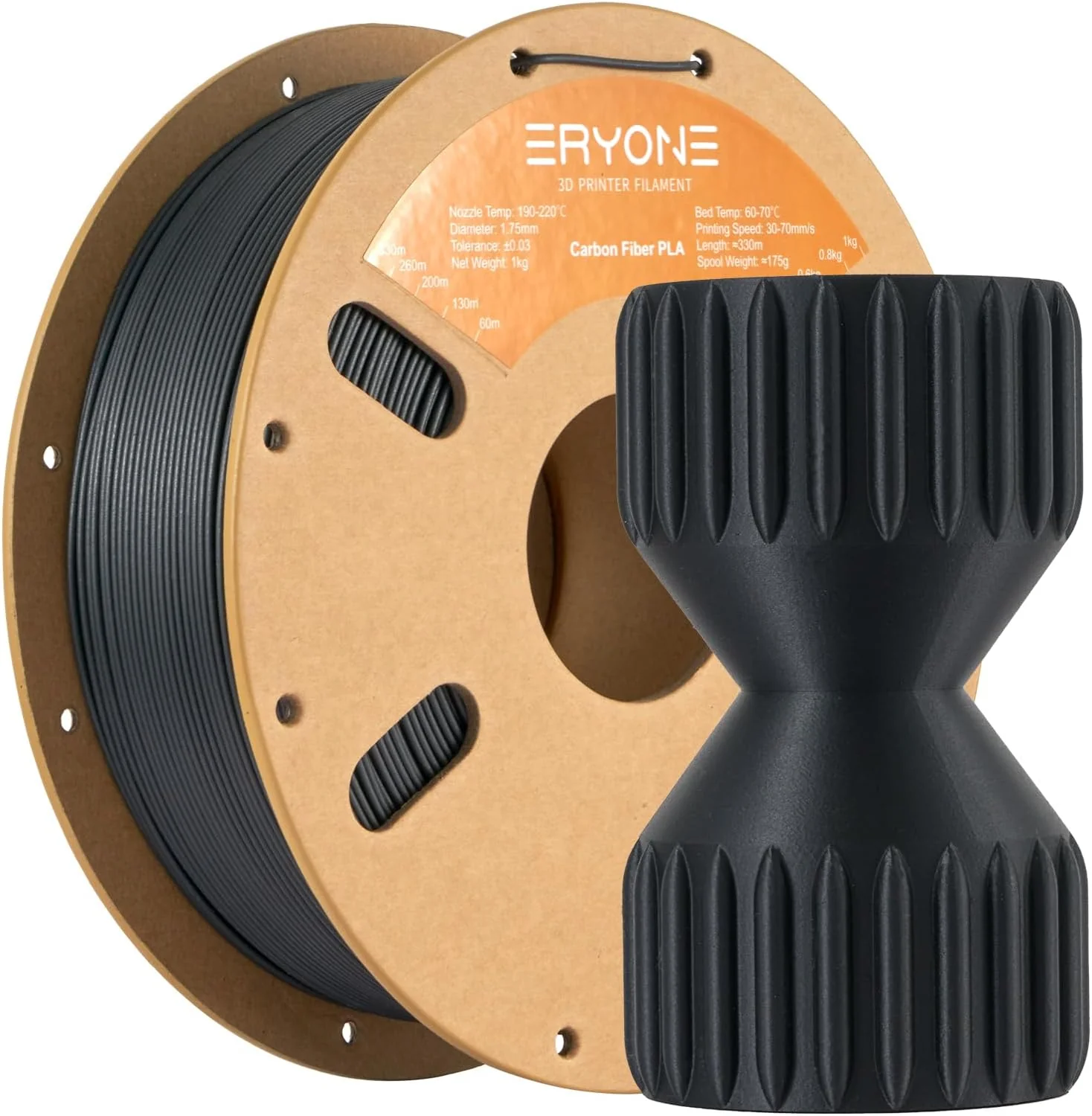 GEMBIRD PLA Filament Carbon 1.75mm 0.8kg