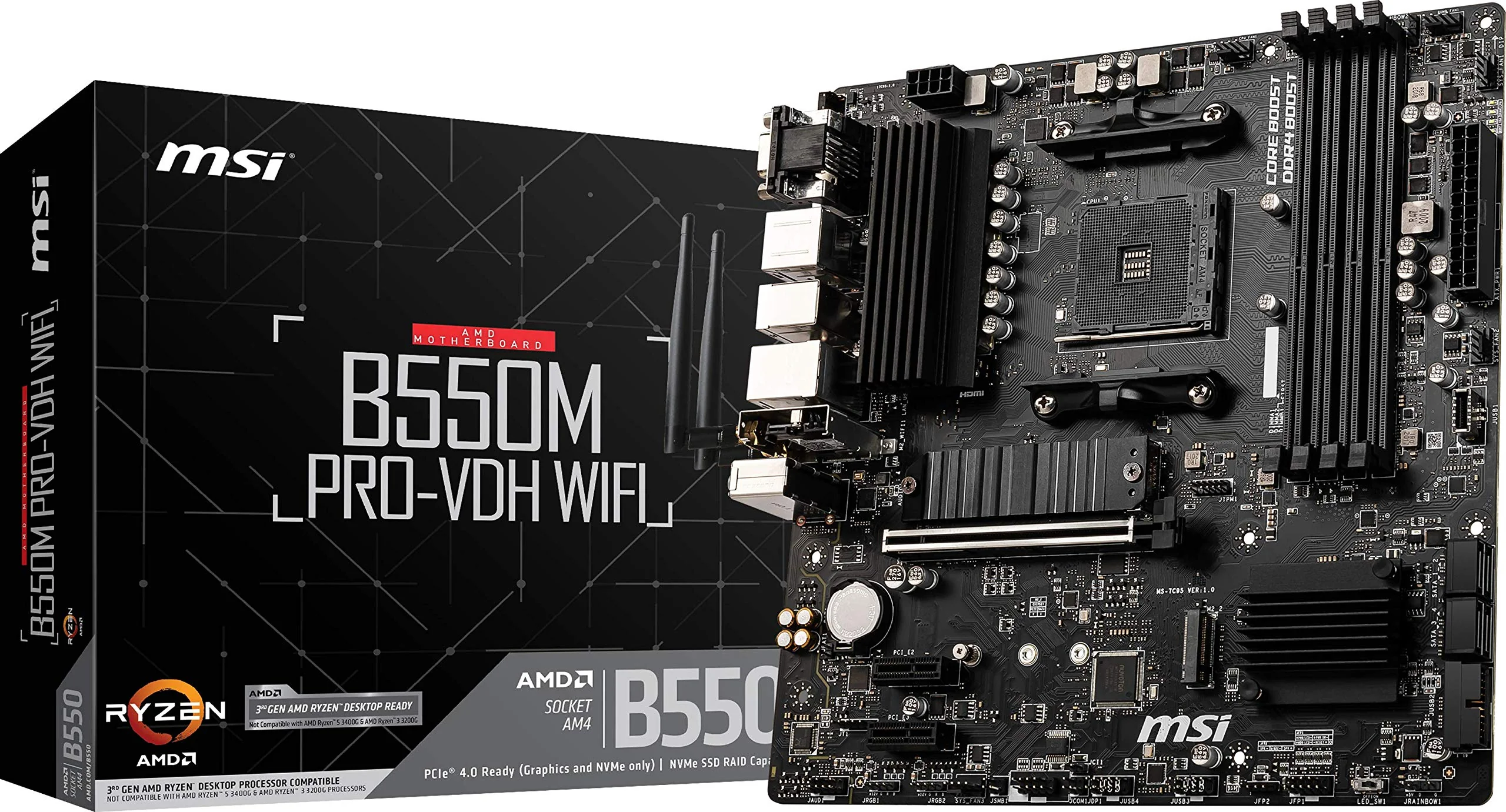 MSI B550M PRO-VDH WIFI 4xDDR4 ATX HDMI DP VGA USB MB