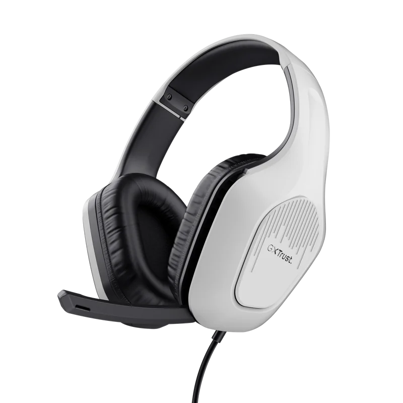 Casti gaming Trust GXT 415PS ZIROX, lungime cablu 120cm, frecventa raspuns 20 Hz, 20.000 Hz, interfata 3.5mm, sunet stereo, alb