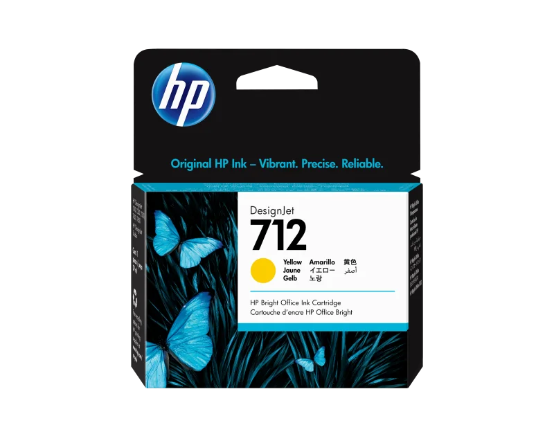 712 29-ml Yellow DesignJet Ink Cartridge HP