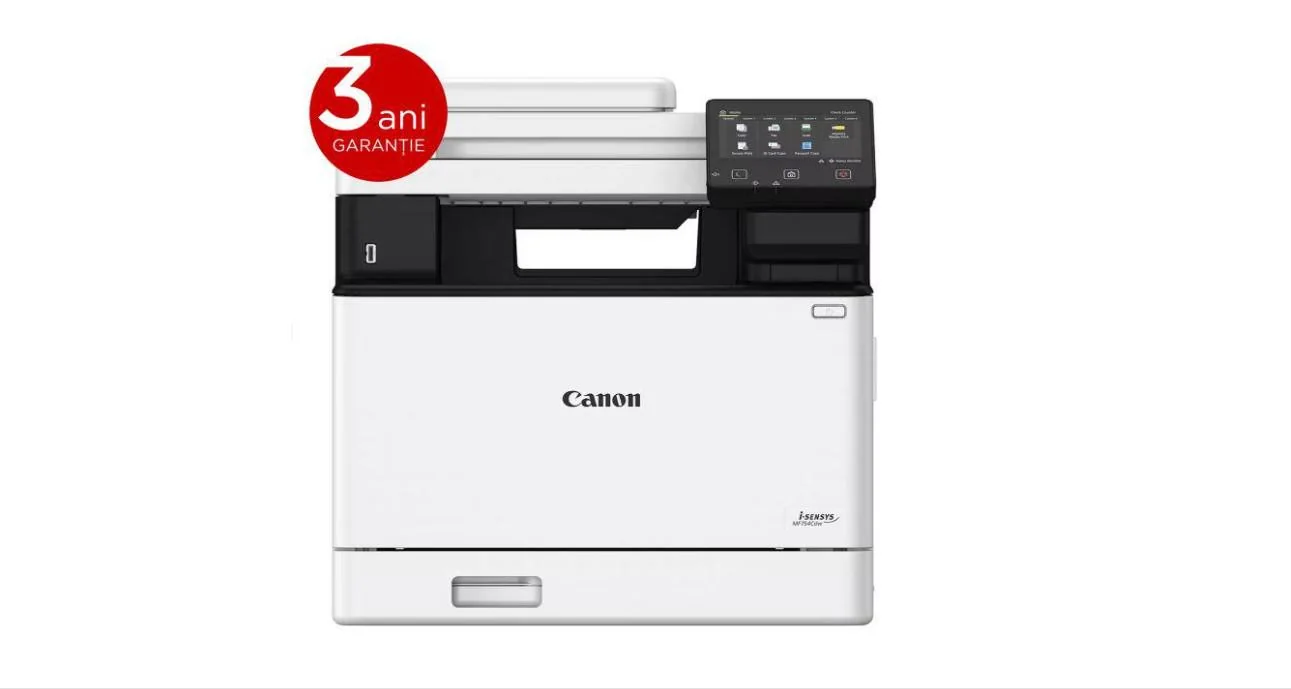 CANON MF754CDW II A4 COLOR LASER MFP, Functii: Printare, Copiere, Scanare, Fax, Viteza: 33ppm, Rezolutie: 1200 x 1200 dpi, Duplex, FPO: 14 sec., Limbaje printare: UFRII, PCL 5c1, PCL6, AdobeĀ® PostScript2, Copiere: 33ppm, Rezolutie: 600 x 600 dpi, DADF,