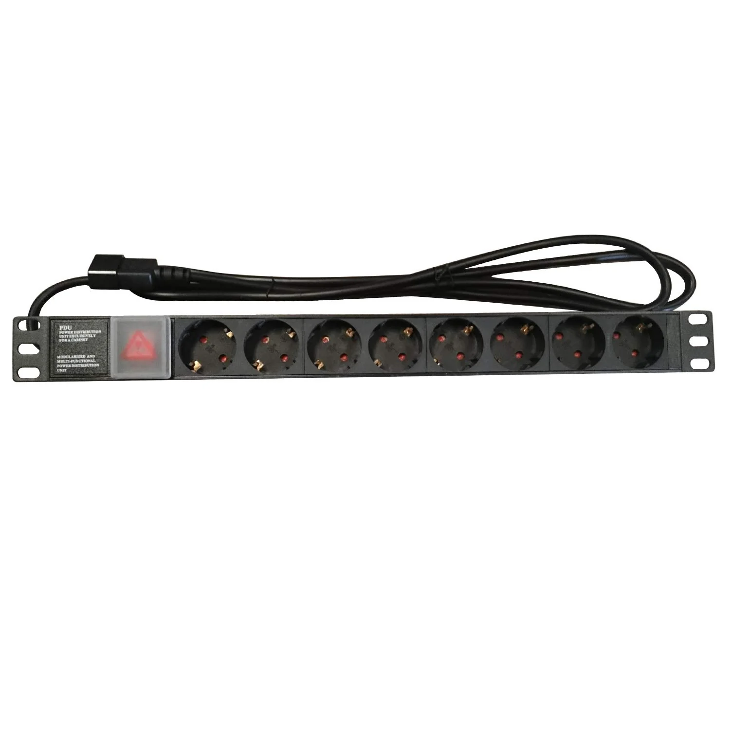 GEMBIRD EG-PDU-014-C14 8 Schuko sockets 1U 16A C14 plug 3 m cable