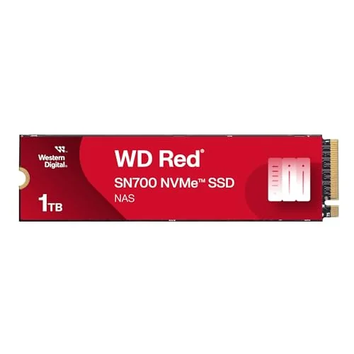 WD Red SSD SN700 NVMe 1TB M.2 2280 PCIe Gen3 8Gb/s internal drive for NAS devices POWERED BY SANDISK
