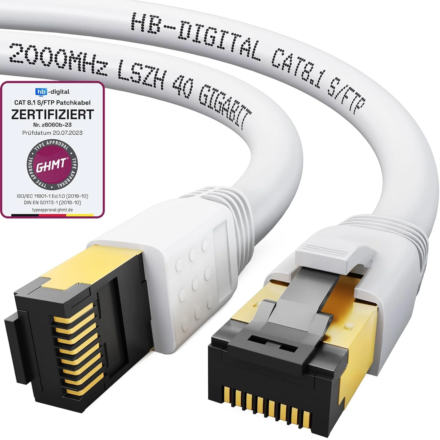 GEMBIRD S/FTP Cat.8 LSZH patchcord 0.25m
