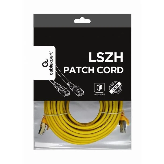 PP6A-LSZHCU-Y-10M patchcord RJ45 cat. 6A SFTP LSZH 10m yellow Gembird
