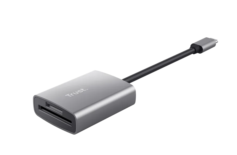 Cardreader USB-C Trust Dalyx Fast, carduri compatibile micro-SD, SD, gri
